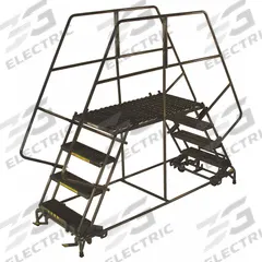 BALLYMORE Mobile Work Platform: 5.8 ft Platform Ht - Max, 36 in x 60 in, Steel, 800 lb Load Capacity (MPN DEP7-3660). Key specifications — Folding: Not Foldable; Mobility: Rolling; Brand: BALLYMORE; Color: Gray; Height Adjustability: Fixed Height; Includes Handrails: Handrails Included; Locking Mechanism: Foot-Activated Step Lock; Handrails: Includes Handrails.