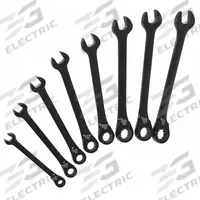 WESTWARD Combination Wrench Set: Alloy Steel, Black Chrome, 8 Tools, Offset, Reversing, Tool Roll (MPN 34D994). Key specifications — attr309581: Black Chrome; attr309580: Alloy Steel; attr309571: Yes; attr309583: No; attr309587: No; attr324931: WESTWARD; attr309569: 5/16 in to 3/4 in; attr309572: Tool Roll.
