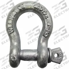 APPROVED VENDOR Anchor Shackle: Anchor Shackle, 3,000 lb Working Load Limit, 3/4 in Wd Between Eyes (MPN 55AY13). Key specifications — Body Color: Silver; Brand: APPROVED VENDOR.