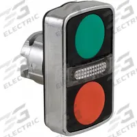 SCHNEIDER ELECTRIC Multihead Operator: Illuminated, 2 Button, Flush Profile, 22 mm Mounting Size (MPN ZB4BW7A3740). Key specifications — Brand: SCHNEIDER; Action: Momentary/Momentary; Series: XB4; Push Button Material Type: Metallic.