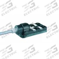 MURRELEKTRONIK Distribution Box: EXACT12, 4 Ports, 4 Pole M12 Female, 5 m Cable Lg, Gray PUR/PVC (MPN 8000-84411-3330500). Key specifications — IP Rating: IP65; Features: Plastic Housings.