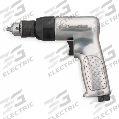 INGERSOLL RAND Air-Powered Drill: 3/8 in Chuck, Heavy Duty, 2,000 RPM, 0.5 hp - Pistol-Grip Air-Powered Drills
