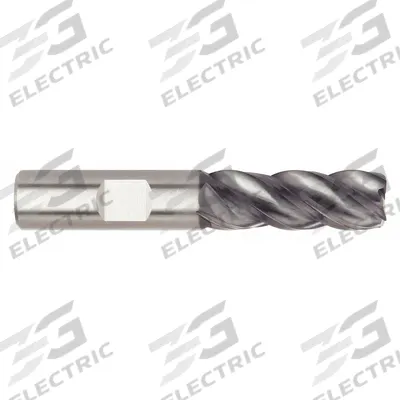 WIDIA HANITA Square End Mill: Carbide, AlTiN Coated, 4 Flute, 5/8" Mill Dia, 1-1/4" LOC - Fast-Cutting Carbide Square End Mills for Steel & Cast Iron