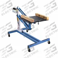 OTC Transmission Lift: Powertrain Lift, Hydraulic, 0.63 ton Load Capacity, Steel, Lever, Strap (MPN 1585A). Key specifications — Jack Type: Powertrain Lift; Frame Material: Steel; Lifting Actuator: Lever; Power Source: Hydraulic; Securing Mechanism: Strap; Brand: OTC.