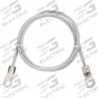APPROVED VENDOR Bonding and Grounding Wire: (2) Terminals, 10 ft, PVC, Clear (MPN 8ZE79). Key specifications — Conductor Material: Carbon Steel; Connector Types: (2) Terminals; Brand: APPROVED VENDOR; Terminal Screw Size: 1/4 in; Wire Length: 10 ft; Includes: 1/4 in Eyelet Hole; Manufacturer Part Number: 8ZE79.