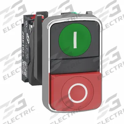 SCHNEIDER Multihead Operator: 2 Buttons, 22 mm, 1NO/1NC - Multihead Push Buttons