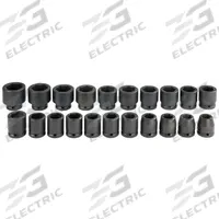PROTO Impact Socket Set: 3/4 in Drive Size, Small Set (0-50 pieces) Set Size, 21 Pieces, Black Oxide (MPN J72103M). Key specifications — attr1204251: PROTO; attr1215453: 3/4 in; attr1215454: 19 mm to 41 mm.
