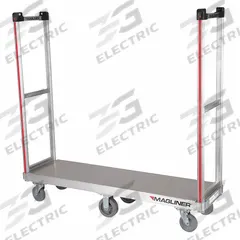 MAGLINER Platform Truck: 1,200 lb, 60 in L x 16 in W x 10 in H Deck, Thermoplastic Rubber, Smooth (MPN BDLK112). Key specifications — Brand: MAGLINER; Caster/Wheel Configuration: (2) Rigid; Color: Silver; Caster Wheel Width: 1-1/4 in.