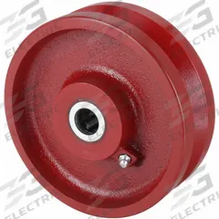 APPROVED VENDOR Track Wheel: 6 in Wheel Dia., 2 3/4 in Wheel Wd, 2,500 lb Load Capacity, Iron, Red (MPN 5VJ71). Key specifications — attr1099880: No; attr1099886: Red; attr1099891: APPROVED VENDOR.