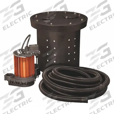 LIBERTY PUMPS Sump Pump System: 7 gal Basin, 1/2 hp, 44 gpm @ 10' of Head, 34 ft Max. Head - Sump Pumps with Crawl Space Basins