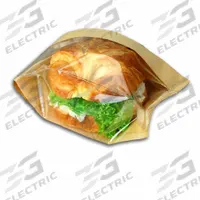READY FRESH Window Sandwich Bag: 4 1/2 in Wd, 2 1/2 in Dp, Kraft Paper/OPP, Heat Sealable, 500 PK (MPN RF-452585KW). Key specifications — Brand: READY FRESH; Material: OPP; Microwave Safe: Yes; Closure Type: Heat Sealable; FDA Compliant: Yes.