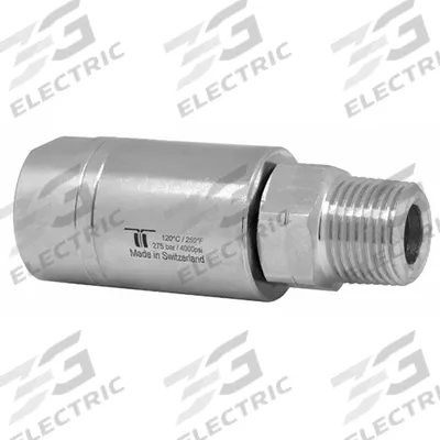 MOSMATIC Rotary Union: Straight, Nickel-Plated C38500 Brass, 1 Passages, 1/4 in Stationary Port - Brass Rotating Joints & Unions