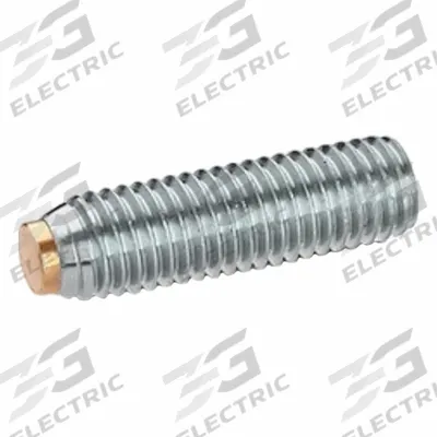 JW WINCO Set Screw with Brass Tip: Stainless Steel, Brass Tip, M10 Thread Size - Non-Marring Half Dog Point Set Screws