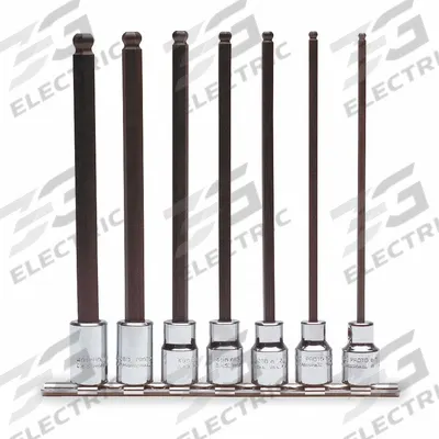 PROTO Socket Bit Set: 1 - 25 Pieces, 3/8 in Drive Size, 7 Pieces - Hex Bit Socket Sets