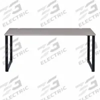 HIRSH Office Desk: Particle Board, Gray, 0 Pedestals, 0 Drawers, 72 in Overall Wd, 30 in Overall Dp (MPN 23937). Key specifications — Desktop Material: Particle Board; Includes Modesty Panel: No; Desktop Color: Gray; Brand: HIRSH; Frame Color: Black; Frame Material: Steel; Product Type: Rectangular Office Desk.