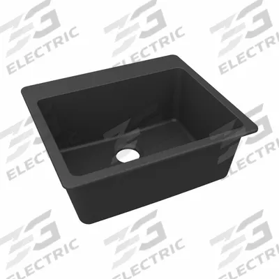 ELKAY Sink: 25 in Overall Lg, 22 in Overall Wd, 9 1/2 in Bowl Dp, 22 3/8 in Bowl Lg - One-Bowl Counter-Mounted Kitchen & Bar Sinks without Faucets