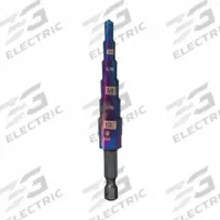 SPYDER Step Drill Bit: 3/16" to 1/2", Black Oxide HSS, Impact Rated, Quick-Change Hex Shank (MPN 19020). Key specifications — attr1234936: Impact Rated.