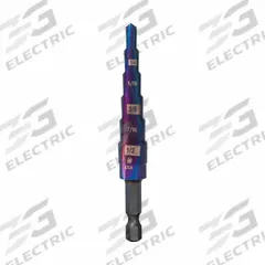 SPYDER Step Drill Bit: 3/16" to 1/2", Black Oxide HSS, Impact Rated, Quick-Change Hex Shank (MPN 19020). Key specifications — attr1234936: Impact Rated.