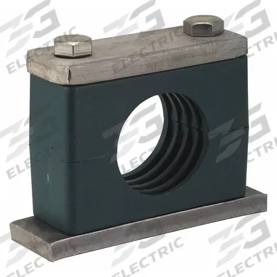 ZSI Vibration-Dampening Beta Clamp: Ribbed Bore, 304 Stainless Steel Clamp - Vibration-Dampening Textured Core Beta Clamps