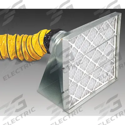 ALLEGRO Filter Box Assembly: 24 in Lg, 8 in Outlet Dia, For Use With 8 in Ducting - Filters & Filter Holders