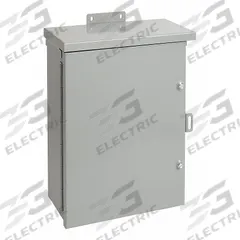 HOFFMAN Enclosure: Steel, 36 in x 36 in x 12 in, 3R, Solid Cover, Hinged, Galvanized (MPN A36R3612HCR). Key specifications — Brand: HOFFMAN; Closure Method: Screws; Knockouts: Not Included.