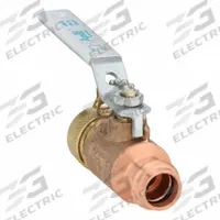 APOLLO Manual Two-Way Ball Valve: 1/2 in Size, Bronze, Straight, Press x FGHT, Full Port Ball Port (MPN 77WCLF103HC). Key specifications — Brand: APOLLO; Handle: Lever.