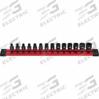 MILWAUKEE Impact Socket Set: 1/4 in Drive Size, Small Set (0-50 pieces) Set Size, 14 Pieces, 0 (MPN 49-66-7002). Key specifications — attr1204251: MILWAUKEE; attr1215453: 1/4 in; attr1215454: 4 mm to 15 mm; attr1224229: Friction.