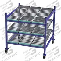 UNEX FLOW CELL Gravity Flow Rack: 48 in x 48 in x 54 in, Tilt, 3 Shelves, Steel (MPN FCM99SR48483). Key specifications — Brand: UNEX FLOW CELL; Decking Material: Steel.