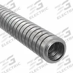 Flexible Metal Conduit - Reduced Wall: 2 in Trade Size, 25 ft Overall Lg, Steel (MPN 5507-22-00). Key specifications — Bend Radius: 10 in; Color: Gray; Conduit Type: Reduced Wall; Finish: Galvanized; Flexibility: Flexible; Inside Diameter: 2 in; Material: Steel; Outside Diameter: 2.45 in.