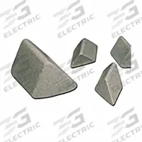 APPROVED VENDOR Tumbler Media: Ceramic, Triangle, Extra Smooth Finish, 50 lb (MPN VTMAT22038025MX50VF). Key specifications — Brand: APPROVED VENDOR; Compatible Tumbler: Vibratory Tumbler; Compatible Tumbler Environment: Wet.
