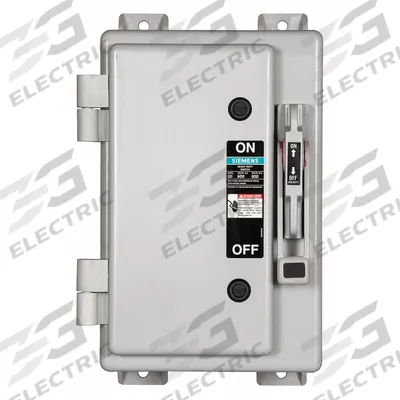 Siemens Safety Switch: Non-Fusible, 60 A, Three Phase, 600V AC, Non-Metallic - Non-Fusible Safety Switches