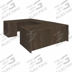 REGENCY Desk: Particle Board, Walnut, 2 Pedestals, 5 Drawers, 71 in Overall Wd, 29 in Overall Ht (MPN LUDF7135NW). Key specifications — Desktop Material: Particle Board; Includes Modesty Panel: Yes; Pedestal Location: Double Pedestal; Kit Product Type: Double Pedestal Desk; Desktop Color: Walnut; Brand: REGENCY; Frame Color: Neo Walnut; Frame Material: Particle Board.