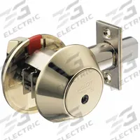 ABLOY Deadbolt Lock: Cylindrical, 1 3/4 in Door Thick - Max, Brass (MPN ME152T 605-KA). Key specifications — ADA Compliant: No; Brand: ABLOY; Cylinder Core Type: Conventional Core Cylinder; Finish: Bright Brass, Clear Coated; Keyway Type: Protec2; Visual Indicator Message: No Message; Includes Core: Core Included; Ligature Resistance: Not Ligature-Resistant.