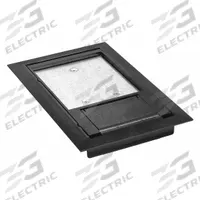 STEEL CITY Floor Box Cover: Rectangular, Black, Polycarbonate, 8 1/8 in L x 5 1/8 in W x 3/16 in H (MPN 664-CST-SW-BLK). Key specifications — Brand: STEEL CITY; Color: Black; Cover Shape: Rectangular; Material: Polycarbonate.