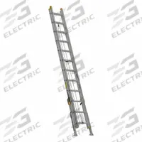 WERNER Extension Ladder: 24 ft Ladder Size, Aluminum, 250 lb Load Capacity, 55 lb Wt, 2 Sections (MPN D1324-2L). Key specifications — Color: Silver; Brand: WERNER; Included Features: Bubble Level.