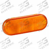GROTE Stop/Turn/Tail Light: LED, Turn Signal Light, Amber, Oval, 2 5/16 in Overall Ht, Female Pin (MPN 54173). Key specifications — Standards: FMVSS 108; Electrical Connection: Female Pin; Brand: GROTE; Installation Type: Permanent; Lens Color: Amber; Mount Type: Grommet; Lighting Technology: LED; Light Type: Turn Signal Light.