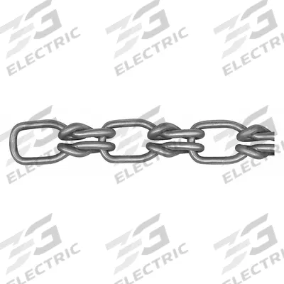 PEERLESS Lock Link Chain: 2 in Chain Trade Size, Carbon Steel, 155 lb Working Load Limit - Weldless Lock-Link Utility Chains