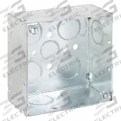 RACO Electrical Box: Steel, Steel - 4" x 4" Square Box Material & Nominal Size, Square, 2 Gangs (MPN 231). Key specifications — Brand: RACO; Bracket Style: Without Bracket; Clamp Style: Without Clamps.
