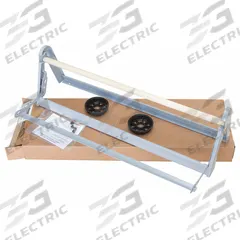 PLASTICOVER Roll Dispenser: 24 in Compatible Roll Size, 24 in Min Wd, 24 in Max Wd, 25 in Lg, Gray (MPN PCA000024A). Key specifications — Compatible with Manufacturer Part Number: PCC240600PP3; Color: Gray; Compatible with Grainger Part Number: 45MT81; For Use With: Auto Carpet Protection Rolls; Brand: PLASTICOVER.