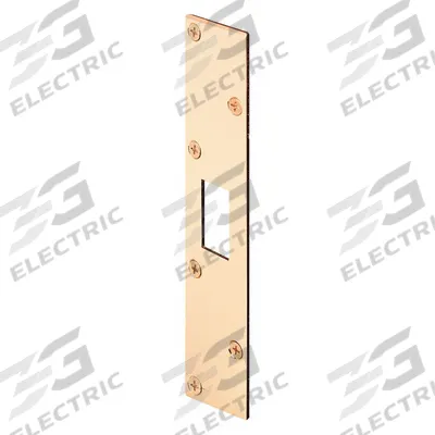 DEFENDER SECURITY Door Strike Plate: Deadbolt, 7 13/16 in Lg, 1 5/8 in Wd - Double Lipped Strike Plates