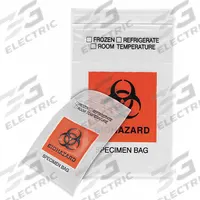 Dual Pouch Specimen Bag: LDPE, Biohazard, 2.99 mil Thick, Clear, 9 in Overall Ht, HCS7004A, 1,000 PK. Key specifications — Brand: HCS; Closure Type: Zipper; Product Type: Dual Pouch Specimen Bag; Manufacturer Part Number: HCS7004A; Color: Clear; Display Sell UOM: PK; Legend: Biohazard.