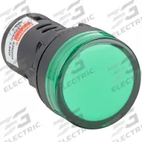 DAYTON Raised Panel Light: 22 mm Panel Mounting Hole Dia, LED, Raised Head (MPN 22NZ09). Key specifications — Brand: DAYTON; Electrical Connection: M3.5 Screw.