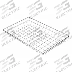 MARLIN STEEL WIRE PRODUCTS Storage Basket: Display Basket, Steel, Chrome-Plated, Silver (MPN 128-12)