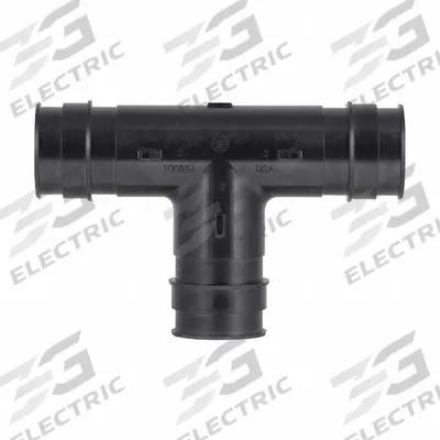 UPONOR Barbed Tee: 2 in ID x 2 in ID x 2 in ID Size, Barbed x Barbed x Barbed x Barbed - Expansion Polymer Barbed Tube Fittings