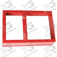 EDWARDS SIGNALING Trim Skirt: Wall, Flush Mount Mounting, 2 3/10 in Overall Dp, 9 in Overall Ht, Red (MPN WG4RTS). Key specifications — Compatible with Brand: Edwards Signaling; Color: Red; Brand: EDWARDS SIGNALING; Mounting Style: Flush Mount; Mounting Location: Wall; Product Type: Trim.
