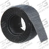 VELCRO BRAND Hook-and-Loop Fastener: Roll, Black, Hook, 1 in Overall Wd, 75 ft Overall Lg, Sew-On (MPN 190562). Key specifications — Brand: VELCRO BRAND; Material: Nylon.