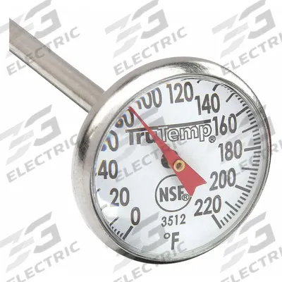 TAYLOR Chef Thermometer: Temp Test, Analog, 5 in Overall Lg, 1 in Dial Size - Analog Dial Thermometers for Food