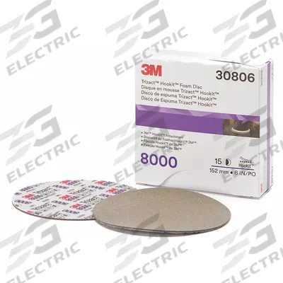 3M Polishing Pad: Disc, Hook-and-Loop, Silicon Carbide, 6 in Outside Dia - Vehicle Polishing Pads