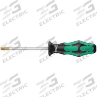 WERA General Purpose Torx Screwdriver: Kraftform, Long Lg, Torx Tip, Friction, T27 Tip Size (MPN 05028054001). Key specifications — attr1205076: T27; attr1205081: WERA; attr1205102: Ergonomic.