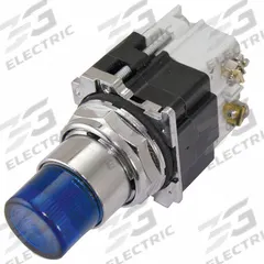 EATON Illuminated Push Button: Illuminated, Extended Profile, Metallic, 30 mm, 1NO (MPN 10250T411LLD06-53). Key specifications — Brand: EATON; Action: Momentary; Series: 10250T; Push Button Material Type: Metallic.